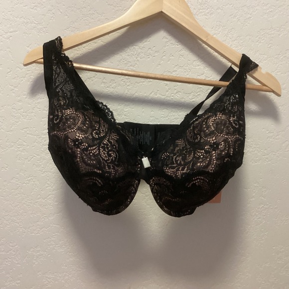ThirdLove Other - ThirdLove 24/7 Lace Contour Plunge‎ Bra Womens 36G Black Taupe Underwire NWT